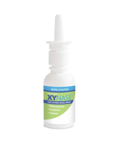 Xynase® Natural Saline Nasal Spray with Xylitol - Relieves Nasal Congestion, Allergy Symptoms, Sinus Pressure (0.75 fl oz) 1 Pack All Natural Safe for Children