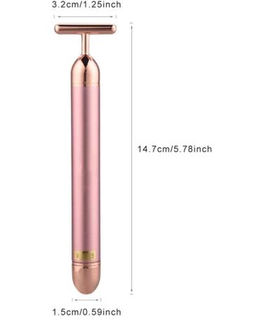 Beauty Bar Rose Gold Facial Massager for Skin Care Electric T-Shape Tools Face Lifting and Firming Anti-Wrinkles Skin Tightening (Pink) - Buy Online on GoSupps.com