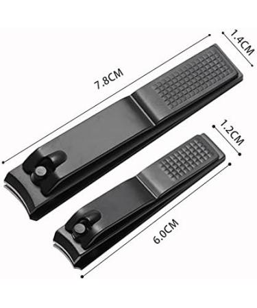Carriere Black Nail Clippers Stainless Steel Super Sharp Nails and Toenails Manicure Tool Flat Nose Nail Clippers S - Buy Online on GoSupps.com