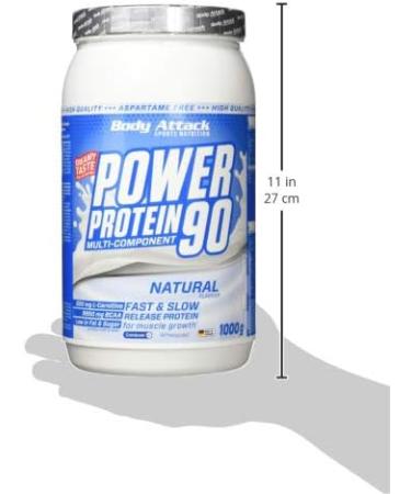 Buy Body Attack Power Protein 90 - Neutral 1kg | Multi-Component Protein Powder with BCAA Vitamins & L-Carnitine | Extra Creamy Protein Shake Made in Germany - Buy Online on GoSupps.com