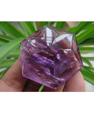 Natural Amethyst Quartz Crystal Merkaba Star Carving Art W Rainbows 48g ningxiao - Buy Online on GoSupps.com
