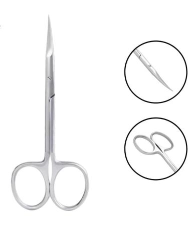 KANCHI Curved Cuticle Scissors - Professional Manicure & Pedicure Tool with Super Slim Sharp Blades for Eyebrow, Eyelash Grooming - Buy Online on GoSupps.com