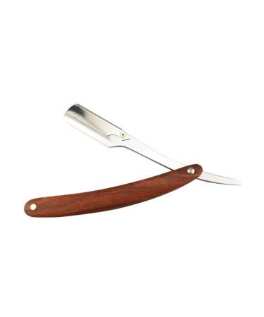 Minkissy razor blades manual razor razor with folding blade razor with interchangeable blade razor with a straight edge wooden cone sharply double -edged bamboo beard shears as shown