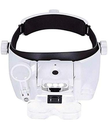 Headband Magnifier with Light Head Mount Magnifier Glasses Light Bracket for Handsfree Reading Jewelry Loupe Watch Repair Sewing Lash Extension Dentist Tailor Needle Work Chaser of Light - Buy Online on GoSupps.com