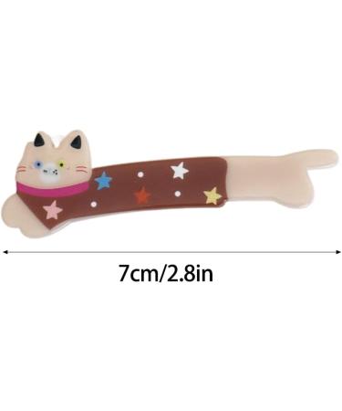 Limtula Acrylic Alligator Hair Barettes for Women Thick Thin Hair Cute Decorative Small Hair Clip Makeup Hair Clip Pink cat - Buy Online on GoSupps.com