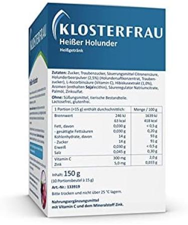 Klosterfrau Hot Elderberry | Immune Support with Vitamin C & Zinc | 10 Portions - Boost Your Defenses - Buy Online on GoSupps.com