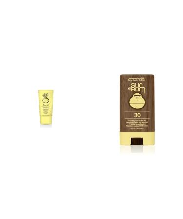 Sun Bum Original SPF 30 Glow Sunscreen Lotion Vegan and Reef Friendly (Octinoxate & Oxybenzone Free) & Premium Sunscreen Face Stick SPF 30 Broad Spectrum UVA/UVB Protection Paraben Free Glute SUNSCREEN + SUNSCREEN 20-45030
