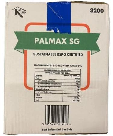 KTC Palmax SG Sustainable Palm Oil 12.5kg | Pure palm oil | derived from the flesh of the palm tree | oil is solid white fat | with smooth texture. Refined bleached Palm Oil - Buy Online on GoSupps.com