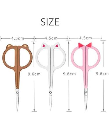 Buy TARVIT Cute Animal Ears Stainless Steel Eyebrow Scissors - 1pc Makeup Beauty Tool for Perfect Eyebrows (Brown 16x4.5cm) - International Shipping Available - Buy Online on GoSupps.com