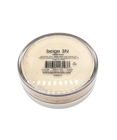 Everyday Minerals Beige 3N Jojoba Base Mineral Powder Foundation | Vegan & Cruelty Free | Natural Mineral Makeup for Neutral Undertones & Full Coverage | Ideal for Dry Skin - Buy Online on GoSupps.com