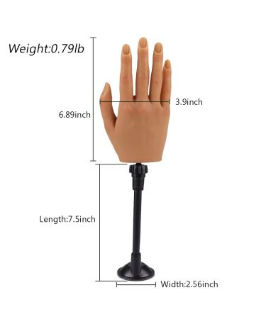 Nail Training Practice Hand with Clamp - Acrylic Technician Manicure Tool for DIY Print Practice - False Fake Hand for Best Nail Manicure - 1 Count - Buy Online on GoSupps.com