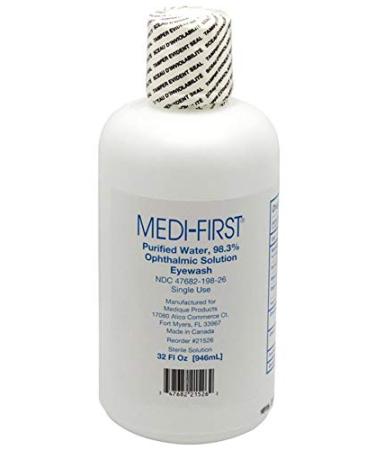 Medi-First Eye Wash Solution 32 Ounce Squeeze Bottle, 21526 - Sold by: Pack of ONE