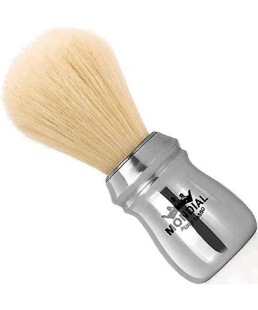 Mondial Antica Barberia Shaving Brush - Pure Bleached Bristle | Premium Shaving Tools for Men | International Shipping Available - Buy Online on GoSupps.com