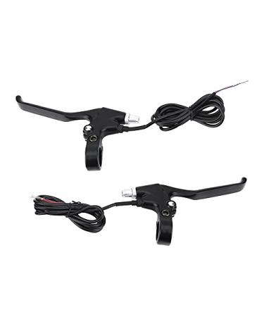 1 Pair Bicycle Brake Lever Universal Aluminum Alloy 4 Finger Bike Brake Levers 2 Wires Left & Right Brake Handles for Electric Bike