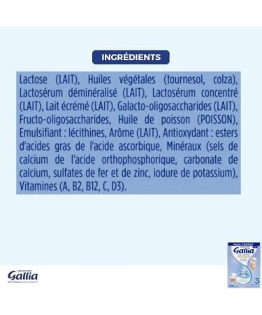 Laboratoire Gallia - Calisma Croissance 3 me ge - Lait en Poudre pour B b - Sans Huile de Palme - Lait B b d s 12 mois - Lot de 3x1 2kg - Buy Online on GoSupps.com