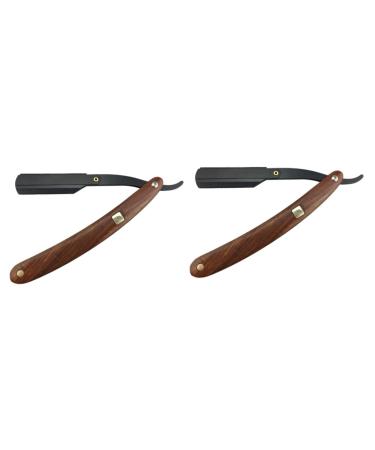 Magiclulu 2st Razor For Men Razor Insmert Razor For Men's Hairdresser Razor Setting For Men Beast Traiser For Men Blade To Shave Handbook Holders Wood Hang