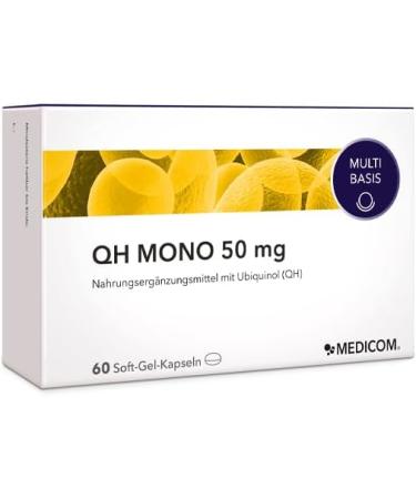 Buy Medicom Bioactive Coenzyme Q10 Capsules QH Mono 50mg for Energy & Cell Protection | Ubiquinol Kaneka QH - 60 Soft Gel Capsules - International Shipping Available - Buy Online on GoSupps.com