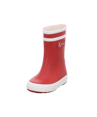 Aigle Unisex Kid's Baby Flac Wellington Boots 4.5 UK Child Red Rouge New 001