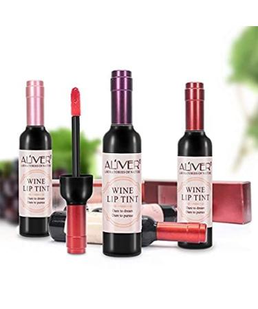 Blue Finger 6 Colors Wine Lipstick Set - Matte, Long-Lasting, Waterproof Lip Tint Gloss Stain - Silky & Non-Sticky Formula - 0.25 oz - Buy Online on GoSupps.com