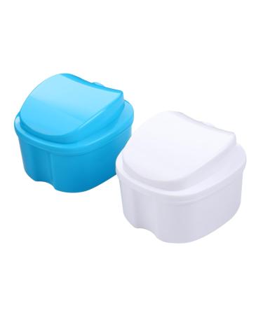 Lurrose 2er box prosthesis box mouth protection box container to soak denture denture.