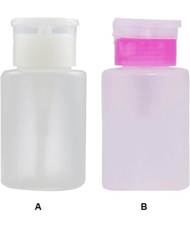 FIOERDTUIE Push Down Empty Pump Dispenser Plastic Convenient Reusable Washable Alcohol Clear Bottle with Rotating Cover Remover White - Buy Online on GoSupps.com