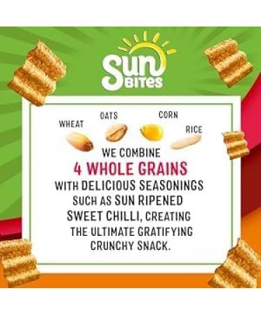 Sunbites Sun Ripened Sweet Chilli Multipack Crisps 6x25g |100% Whole grain | High in Fibre | Suitable for Vegetarians - Buy Online on GoSupps.com