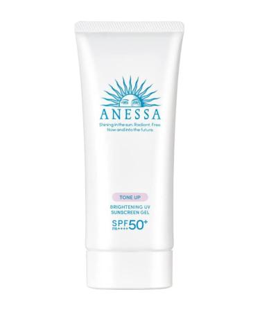 SHISEDO ANESSA Brightening UV Sunscreen Gel with Hyaluronic Acid, Collagen & Tea Extract - SPF 50+ PA++++ - Waterproof - Fruity Floral Scent - Set of 2 - 180g - Buy Online on GoSupps.com