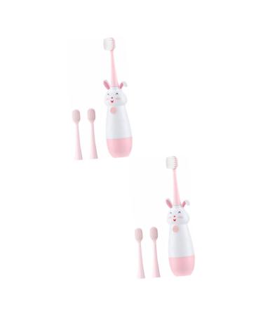 Healeved 2 Sets Electric Toothbrush Baby Toothbrush Sonic Vibrates Toothbrushes for Kids Rechargeable Electronic Toothbrush Children Sonic Electronic Toothbrush Electronic Tooth Cleaner