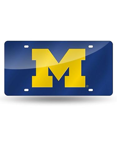 Rico Industries NCAA Unisex-Adult Laser Inlaid Metal License Plate Tag Michigan Wolverines 6 x 12-" Team Color - Buy Online on GoSupps.com