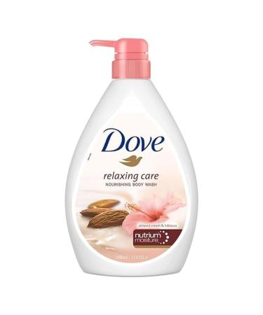 Do.vee Relaxing Almond Cream Body Wash with Hibiscus Pump Bottle Soft & Sweet Scent Moisturizing Shower Gel with Naturally Derived Ingredients Gentle Body Cleanser for Nourished & Smooth Skin 1L