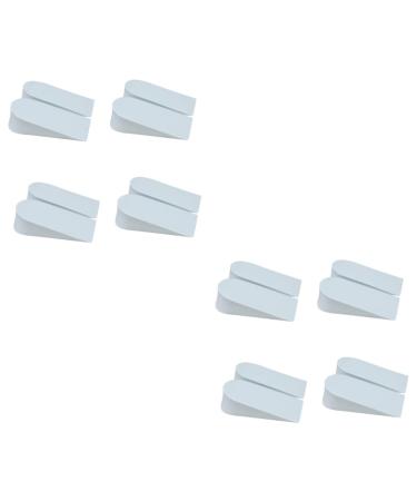 NOLITOY 8 Pairs Invisible Inner Booster Pad Heel Inserts for Height Heel Cushion Insole Height Increase Insoles Invisible Heighten Insole Height Insoles White Raise Pad Student Soft Foam