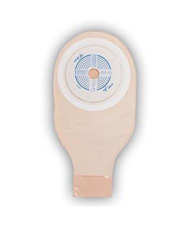 ConvaTec 125339 ActiveLife One-Piece Drainable Pouch with Pre-Cut Stomahesive Skin Barrier Tape Collar 12" Pouch with 1-Sided Comfort Panel Tail Clip Opaque 1" Stoma Opening Pack of 20
