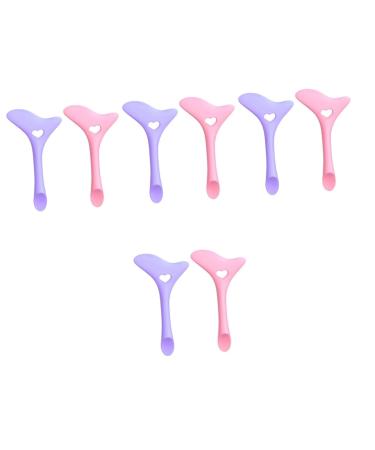 DOITOOL 8 Pcs Eyeliner Eyeshadow Silicone Molds Mask Applicator Brush Women Make up Tools Shield Miss Girl mediumx4pcs Assorted Colorx4pcs