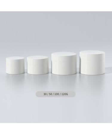 Zeoabsy 4-Piece 30ml Thick Shine White Round Plastic Crucibles with Screw Caps - Perfect for Ointments Lip Balm and Cosmetic Creams | Includes 4 Spatulas - Buy Online on GoSupps.com