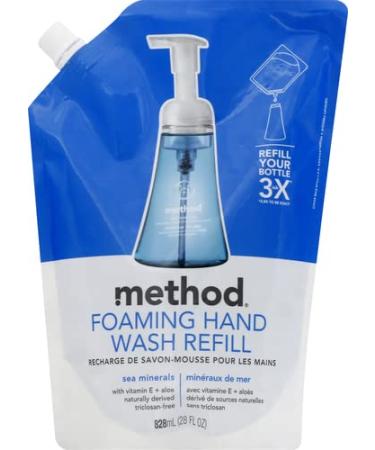 Method Foaming Hand Soap Refill  Sea Minerals  Biodegradable Formula  28 Fl Oz (Pack of 1) Sea Minerals 28 Fl Oz (Pack of 1)
