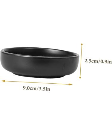 OUNONA 4 Pcs Sauce Dish Vinegar Dish Soy Sauce Plates Dipping Bowls Plates Fruit Black Appetizer Plates Japanese Style Seasoning Dishes Dip Bowl Snack Bowl Ceramics Mini Bowl re-usable 9X9X2.5CMx2pcs Blackx2pcs - Buy Online on GoSupps.com