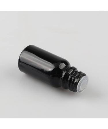 Tianzd 6-Pack 10ml Gloss Black Glass Bottles with Silver Caps | Empty Perfume Oil & Aromatherapy Storage Solutions - Buy Online on GoSupps.com