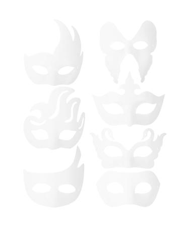 DIYEAH 14pcs DIY White Paper Masks Blank Masks For Handmade Diy Painting Masquerade Masks