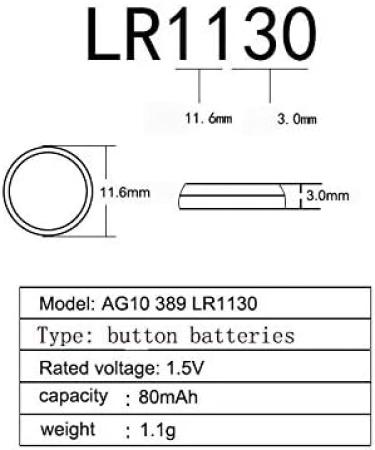 Buy 10 Pack AG10 389A LR1130 LR54 L1131 SR1130 1.5V Button Cell Coin Battery - Long-lasting Power for All Devices - Fast International Shipping - Buy Online on GoSupps.com