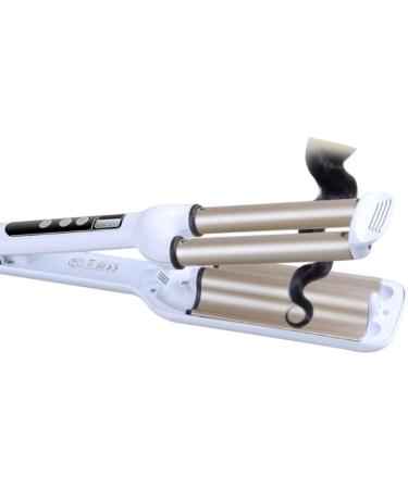 Shop Hair Curler 3 Barrel Triple Barrel Curling Iron - Beach Waves & Curls for Medium Long Hair | Ceramic Waver & Crimper Tool - International Shipping Available - Buy Online on GoSupps.com