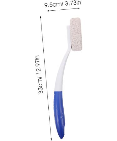 Housoutil Long-Handled Foot Exfoliator Volcanic Stone Bending Foot Exfoliator to Remove Dead Skin Calluses Feet Scrubber Foot Pumice for Dead Skin Foot Files Plastic Scraper White Body - Buy Online on GoSupps.com