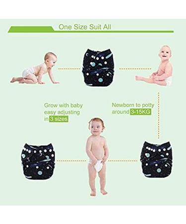 Alva Baby Reusable Washable Diapers - 6 Diapers & 12 Liners | Eco-Friendly Girl Color 6DM44 - Shop Internationally! - Buy Online on GoSupps.com