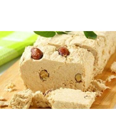 Attiki Greek Halva with Honey 400g/14 oz (Almond)- Sesame Greek Sweets - Buy Online on GoSupps.com