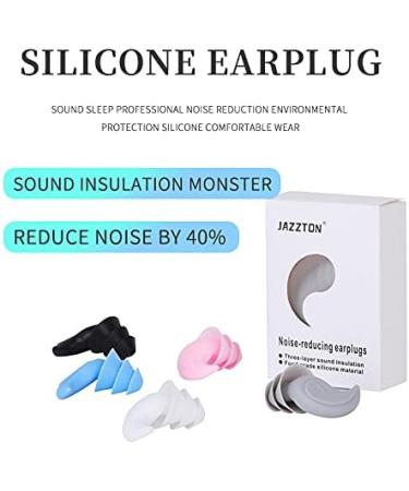 Silicone Ear Plugs for Sleeping - 2 Pairs Reusable & Washable Noise Reduction Earplugs for Sleep, Work, Swimming, Concerts - Blue - Buy Online on GoSupps.com