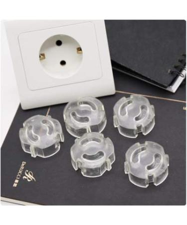 Child safety lock for socket plug-in socket safety lock socket protection for baby child safety 20 pieces (transparent)