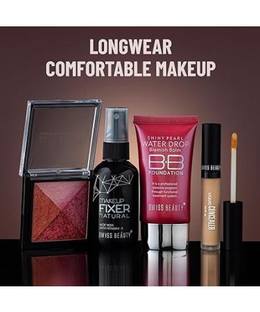 Swiss Beauty Natural Makeup Fixer | Dewy Finish | Vitamin E & Aloe Vera | Long-Lasting Hydrating Setting Spray | 70ml | International Shipping Available - Buy Online on GoSupps.com