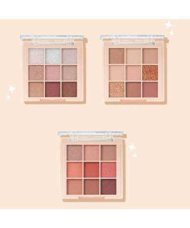 Ppnx-CA 9-color eye shadow Jiugong grid glitter powder sequins fine flash earth color pearl matte nine-color eye shadow palette (Lavender Rose) - Buy Online on GoSupps.com