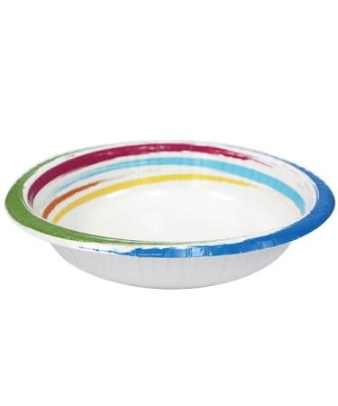 Nicole Home Collection 24-Count Dinnerware Paper Bowl 20-Ounce Brushstrokes