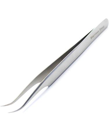 Ketama Silver Splinter Tweezers | Rust-Free Stainless Steel | 12cm Curved Tip | Ideal for First Aid & Splinter Removal | Sterilizable & Durable - Buy Online on GoSupps.com