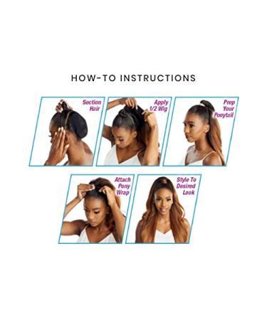 Sensationnel Instant Up & Down Half Wig Ponytail - Basic Straight Yaki Texture - Heat Resistant Synthetic Fiber - UD 8 (1B) - Buy Online on GoSupps.com
